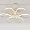 Modern Lamp Ring LED Ceiling Light Floral Petal Chandelier Light Home 58/74CM UK