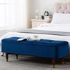 KATRINA VELVET STORAGE OTTOMAN FOOTSTOOL BEDROOM LIVING ROOM BENCH SEATING