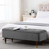 KATRINA VELVET STORAGE OTTOMAN FOOTSTOOL BEDROOM LIVING ROOM BENCH SEATING