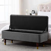 KATRINA VELVET STORAGE OTTOMAN FOOTSTOOL BEDROOM LIVING ROOM BENCH SEATING