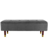 KATRINA VELVET STORAGE OTTOMAN FOOTSTOOL BEDROOM LIVING ROOM BENCH SEATING