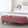 KATRINA VELVET STORAGE OTTOMAN FOOTSTOOL BEDROOM LIVING ROOM BENCH SEATING