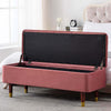 KATRINA VELVET STORAGE OTTOMAN FOOTSTOOL BEDROOM LIVING ROOM BENCH SEATING
