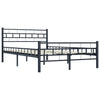 Bed Frame Metal 120x200 cm to 200x200cm in Black & White