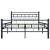 Bed Frame Metal 120x200 cm to 200x200cm in Black & White