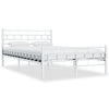 Bed Frame Metal 120x200 cm to 200x200cm in Black & White