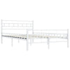 Bed Frame Metal 120x200 cm to 200x200cm in Black & White