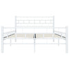 Bed Frame Metal 120x200 cm to 200x200cm in Black & White