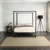 ASHWELL 4 POSTER METAL BED FRAME BLACK/WHITE - SINGLE/SMALL DOUBLE/DOUBLE/KING