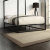 ASHWELL 4 POSTER METAL BED FRAME BLACK/WHITE - SINGLE/SMALL DOUBLE/DOUBLE/KING