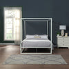 ASHWELL 4 POSTER METAL BED FRAME BLACK/WHITE - SINGLE/SMALL DOUBLE/DOUBLE/KING