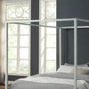 ASHWELL 4 POSTER METAL BED FRAME BLACK/WHITE - SINGLE/SMALL DOUBLE/DOUBLE/KING