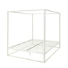 ASHWELL 4 POSTER METAL BED FRAME BLACK/WHITE - SINGLE/SMALL DOUBLE/DOUBLE/KING