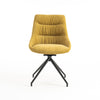 EVA MODERN VELVET DINING CHAIR PADDED SEAT SWIVEL METAL LEG KITCHEN SET OF 4