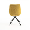 EVA MODERN VELVET DINING CHAIR PADDED SEAT SWIVEL METAL LEG KITCHEN SET OF 4