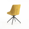 EVA MODERN VELVET DINING CHAIR PADDED SEAT SWIVEL METAL LEG KITCHEN SET OF 4