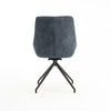EVA MODERN VELVET DINING CHAIR PADDED SEAT SWIVEL METAL LEG KITCHEN SET OF 4