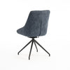 EVA MODERN VELVET DINING CHAIR PADDED SEAT SWIVEL METAL LEG KITCHEN SET OF 4