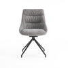 EVA MODERN VELVET DINING CHAIR PADDED SEAT SWIVEL METAL LEG KITCHEN SET OF 4