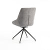 EVA MODERN VELVET DINING CHAIR PADDED SEAT SWIVEL METAL LEG KITCHEN SET OF 4