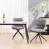 EVA MODERN VELVET DINING CHAIR PADDED SEAT SWIVEL METAL LEG KITCHEN SET OF 4