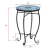 Mosaic Bistro Set Outdoor Patio Garden Furniture Side Table Set Folding Chairs