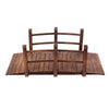 Wooden Garden Bridge Lawn Décor Stained Finish Arc Outdoor Pond Walkway 150CM UK