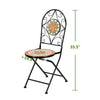 Mosaic Bistro Set Outdoor Patio Garden Furniture Side Table Set Folding Chairs