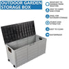 Outdoor Garden Storage Plastic Box Chest Tools Cushions Toys Lockable Seat 290L