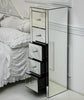 Mirrored Furniture Glass Bedside Cabinet Table With Drawer Bedroom New