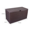 Large Indoor Outdoor Storage Box Bench 450L Waterproof Lockable Lid Garden Shed