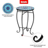 Mosaic Bistro Set Outdoor Patio Garden Furniture Side Table Set Folding Chairs