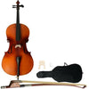 New 4/4 Size Professional Acoustic Cello Full Set w/ Bag+ Bow+ Rosin+ Bridge