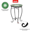 Mosaic Bistro Set Outdoor Patio Garden Furniture Side Table Set Folding Chairs