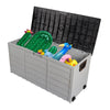 Outdoor Garden Storage Plastic Box Chest Tools Cushions Toys Lockable Seat 290L