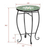 Mosaic Bistro Set Outdoor Patio Garden Furniture Side Table Set Folding Chairs
