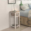 Wood Bedside Cabinet Telephone Stand Nightstand Table with 1 Drawer Bedroom UK