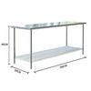 High Quality Kitchen Table Worktop Work Bench Catering Backplash Stainless Steel