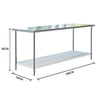 High Quality Kitchen Table Worktop Work Bench Catering Backplash Stainless Steel