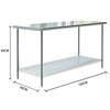 High Quality Kitchen Table Worktop Work Bench Catering Backplash Stainless Steel