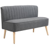 Modern Double Seat Sofa w/ Wood Frame Foam Padding High Back Comfortable