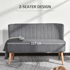 Modern Double Seat Sofa w/ Wood Frame Foam Padding High Back Comfortable