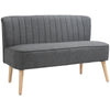 Modern Double Seat Sofa w/ Wood Frame Foam Padding High Back Comfortable