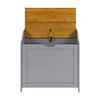 Grey/Bamboo Wooden Bathroom Cabinet Shelf Cupboard Storage Unit Free Standing