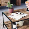 Industrial Coffee Table Wooden Shelf Sofa Side End Display Living Room Furniture