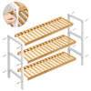 3 Tier Wooden Bamboo Shoe Rack Storage Holder Stand Shelf Organiser Unit