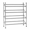 2/4 TIER EXTENDABLE CHROME FREE STANDING SHOE BOOT RACK STORAGE SHELF STAND
