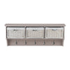 Wooden Coat Rack Wall Mount Storage Hanging Shelf TETBURY Hallway Furniture