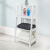4 Tier Wooden Ladder Storage Shelf Bathroom Unit Bookcase Display Stand