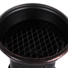Steel Chiminea Large Fire Pit Garden Outdoor Patio BBQ Heater 110cm Black & Gold